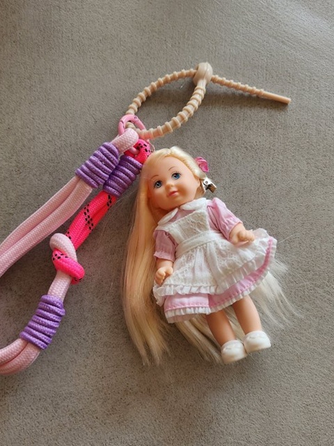 Babydoll Pink Lace Keyring (Removable Apron)