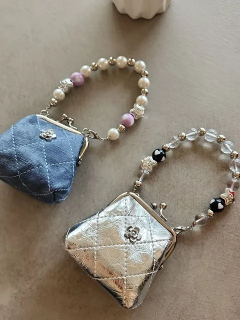 Mini Pouch Bag Accessory Strap Keyring
