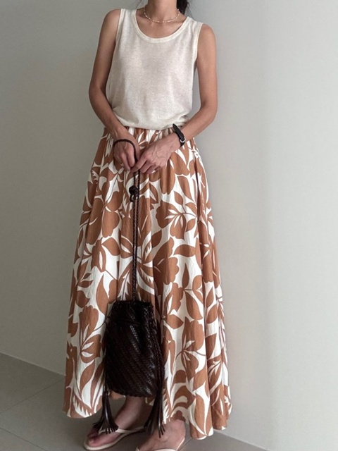 Leaf Linen Skirt Leaf Linen Skirt