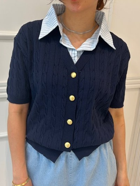 Stripe Short Sleeve Knit Stripe Short Sleeve Knit