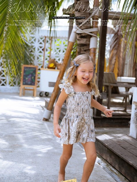 Palm Ruffle Overall Palm Ruffle Overall