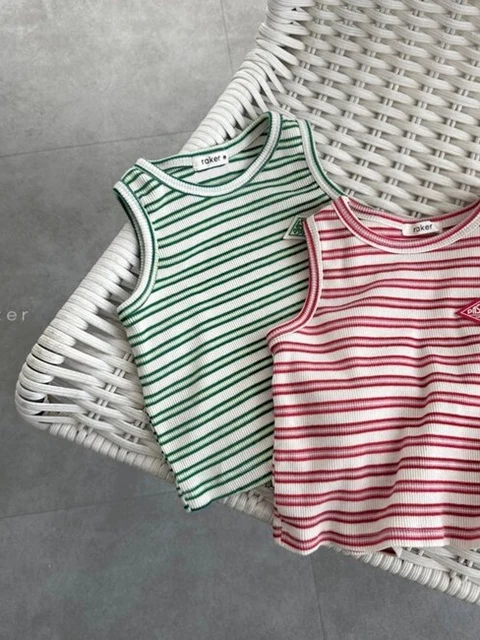Striped Ribbed Sleeveless Striped Ribbed Sleeveless