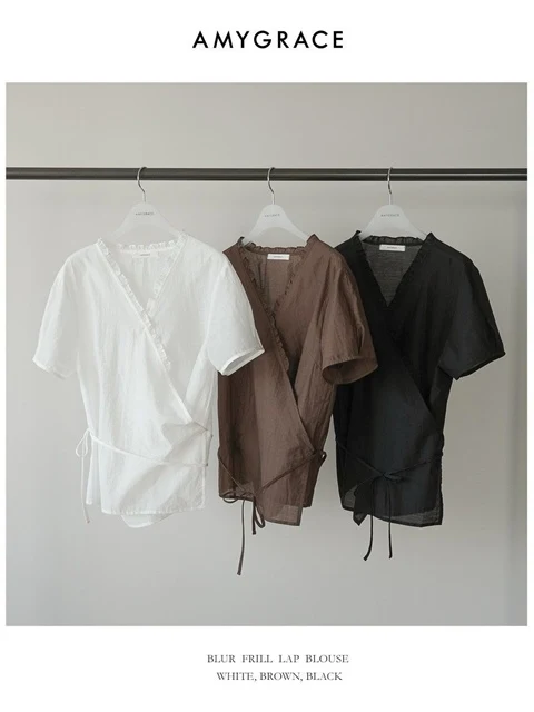 Blur Wrap Frill Blouse Blur Wrap Frill Blouse