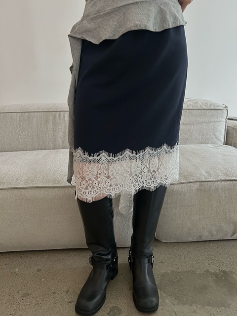 Cut-Out Lace Skirt