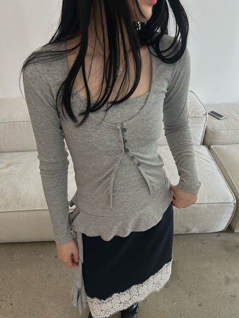 Slash Cardigan Set
