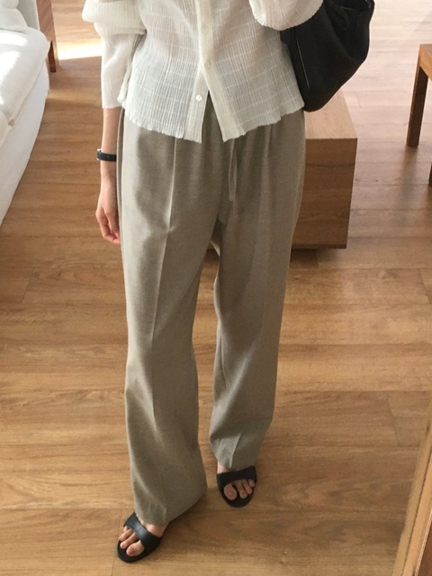 Summer Wool Band Wide Pants Summer Wool Band Wide Pants