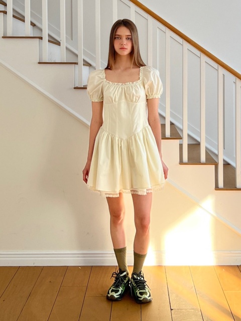 Lace Smocked One-piece