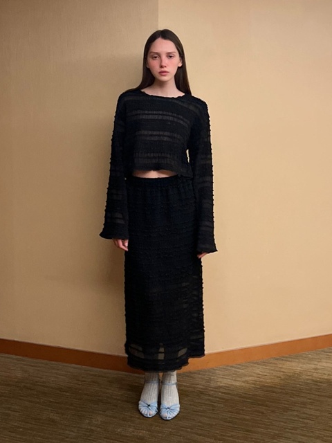 H Chiffon Frill Skirt