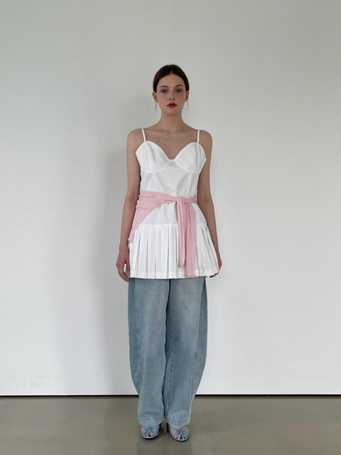 Pleated Bustier One-piece Pleated Bustier One-piece