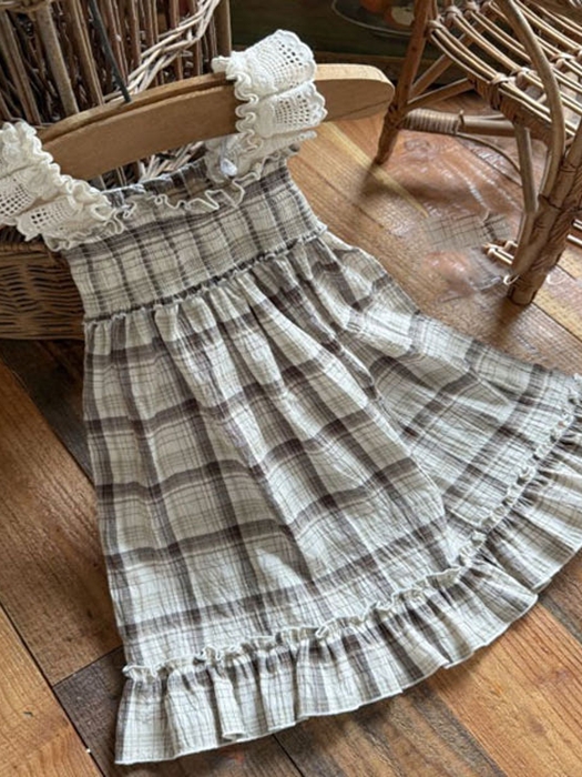Kids Choco Check One-piece