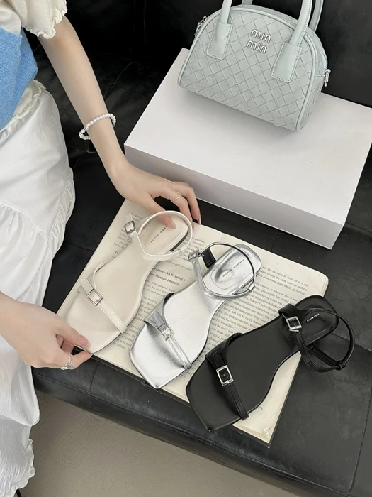 Square Buckle Strap Sandals Square Buckle Strap Sandals