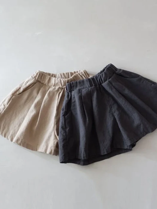 Cotton-Linen Pleated Shorts Cotton-Linen Pleated Shorts