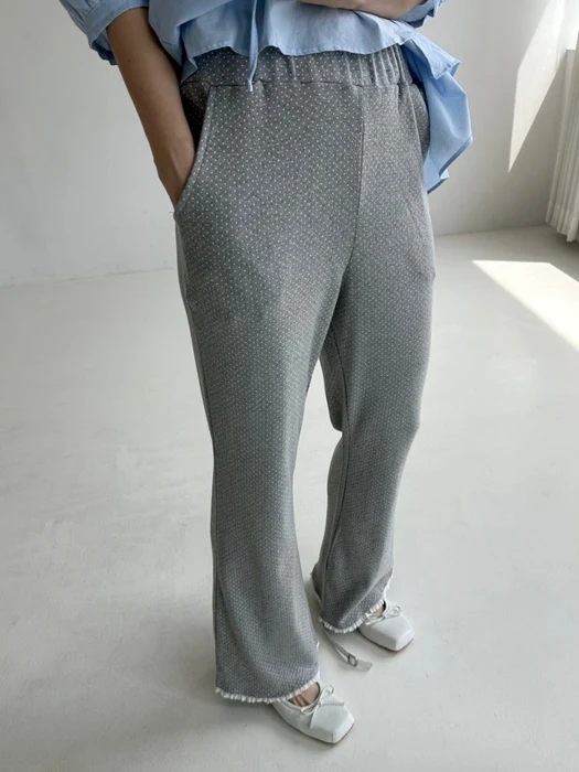 Dot Lace Bootcut Pants