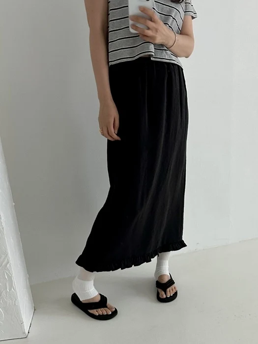 Satin Shirring Skirt Satin Shirring Skirt