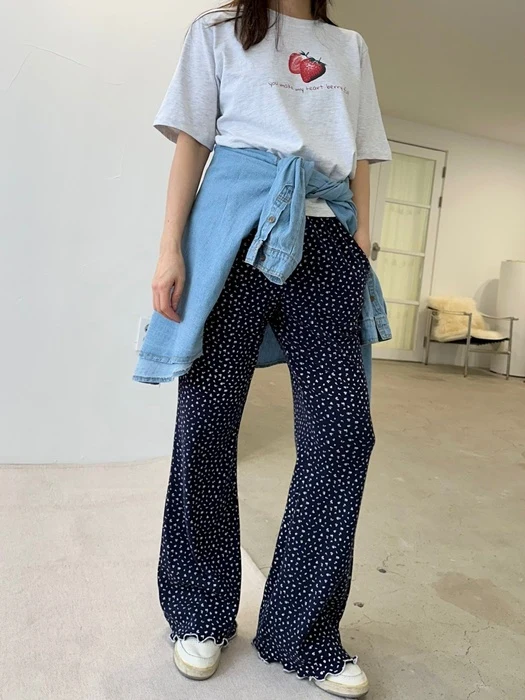 Holiday Punching Bootcut Pants