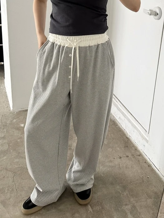 Striped Washed Pants