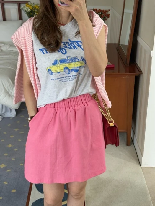 Barbara Linen Skirt