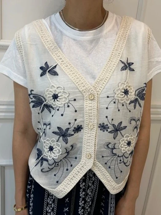 Daisy Embroidery Vest Daisy Embroidery Vest