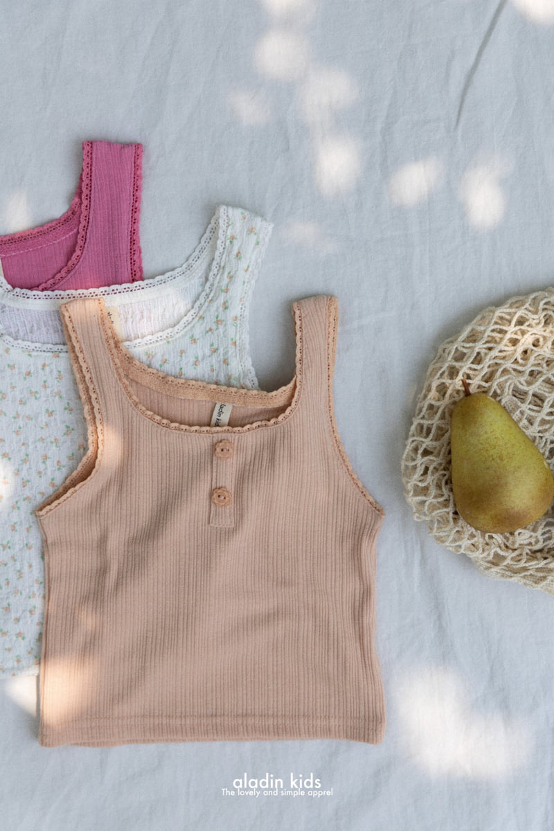 Aladin - Korean Baby Fashion - #babyootd - Vivid Lace Sleeveless - 3