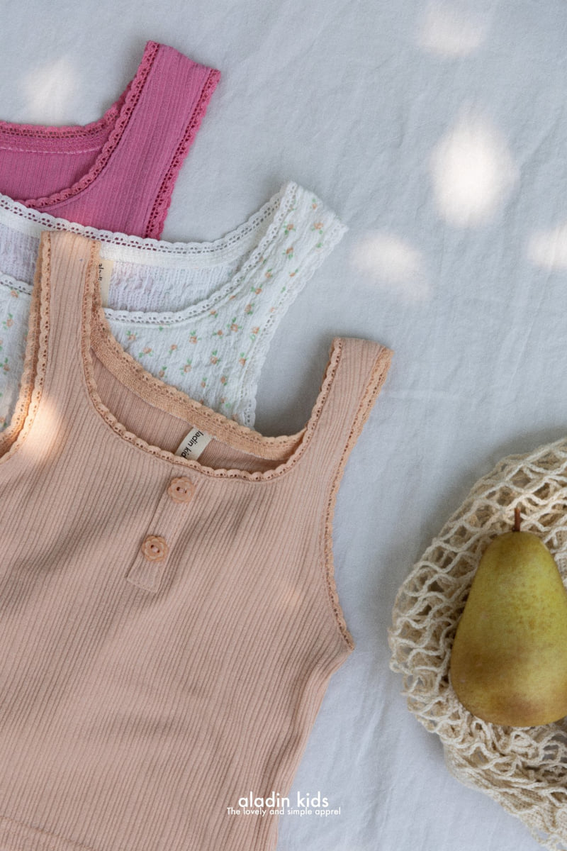 Aladin - Korean Baby Fashion - #babyootd - Vivid Lace Sleeveless - 4