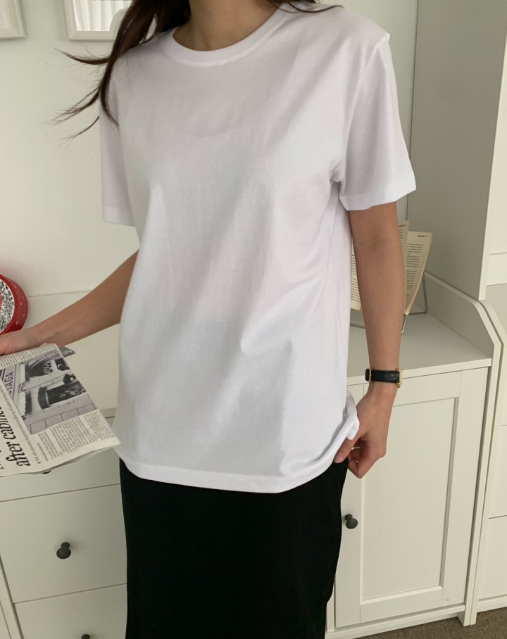 Allu - Korean Women Fashion - #momslook - Lip Silket Short Sleeve Tee - 8