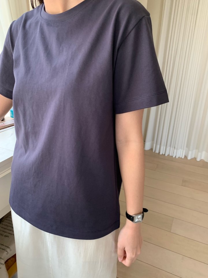 Allu - Korean Women Fashion - #momslook - Regular Span Tee - 2