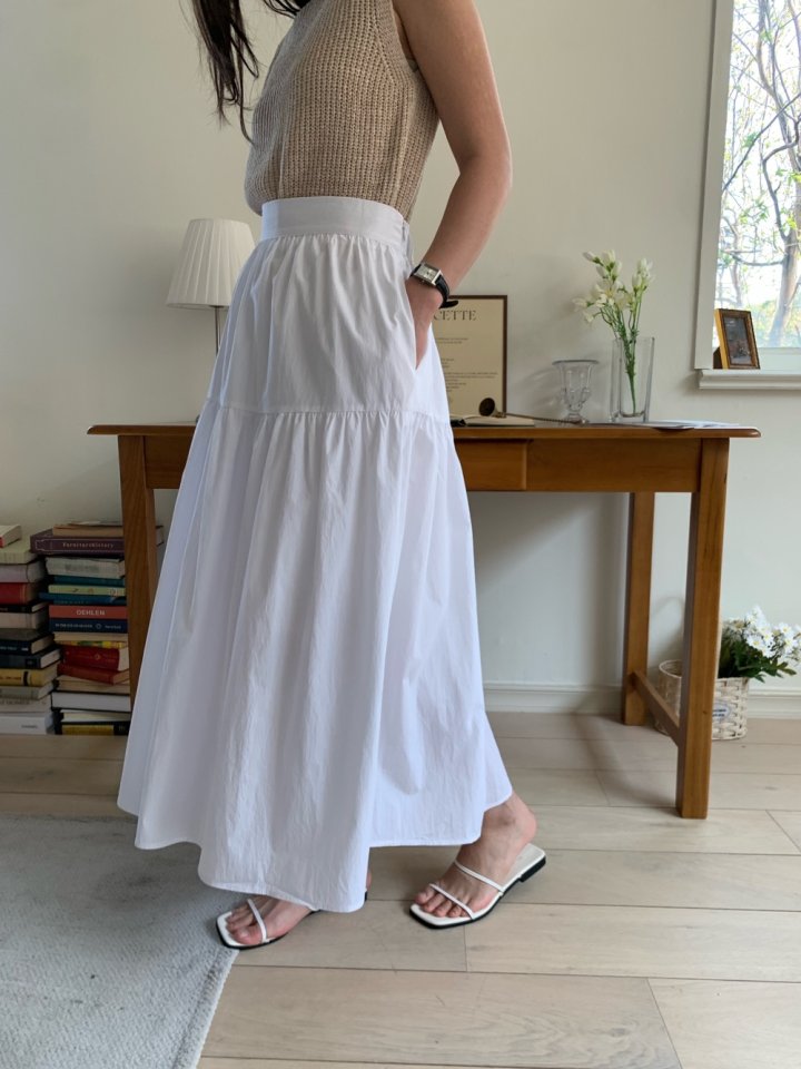 Allu - Korean Women Fashion - #momslook - Cotton Shirring Skirt - 2