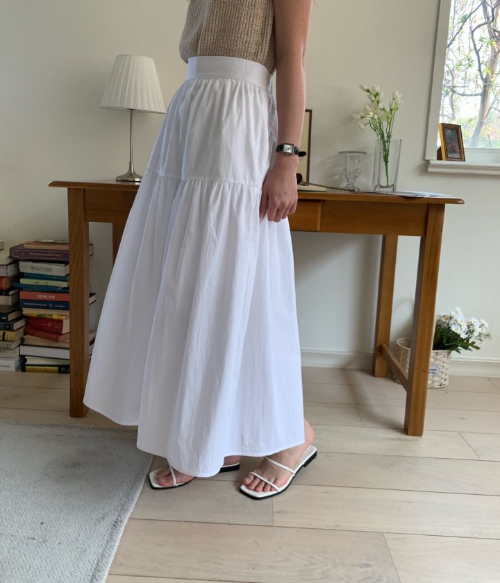 Allu - Korean Women Fashion - #womensfashion - Cotton Shirring Skirt - 4
