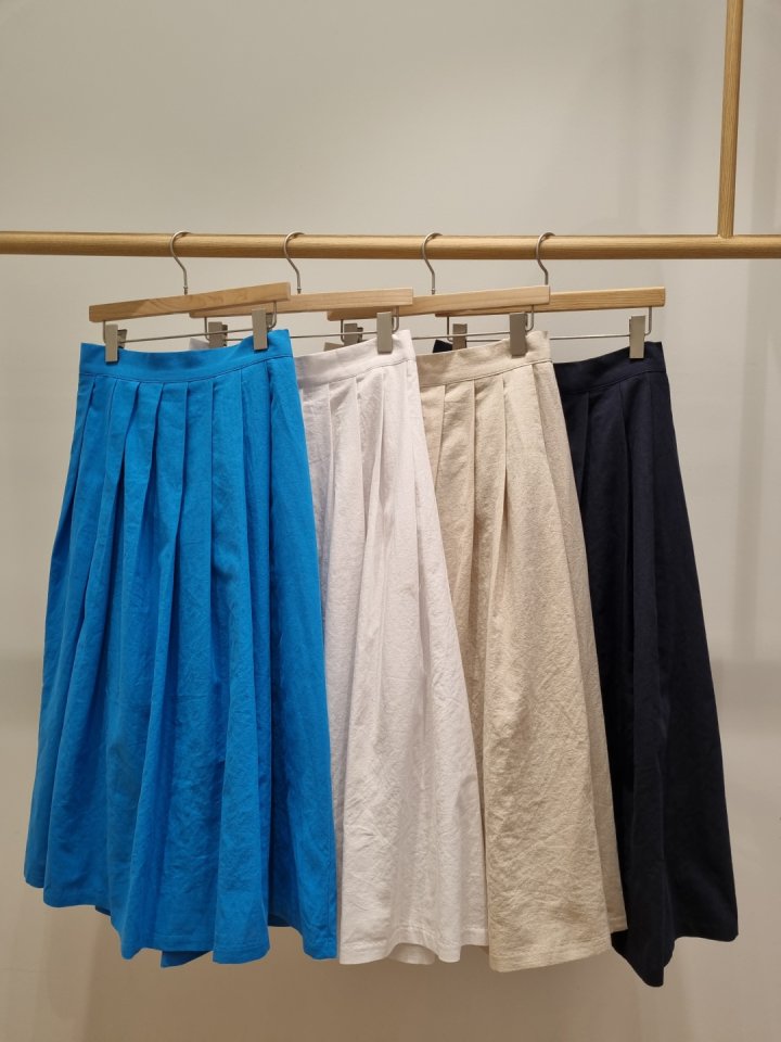 Allu - Korean Women Fashion - #momslook - Linen Pleated Hull Skirt