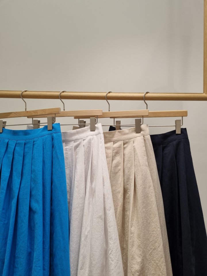 Allu - Korean Women Fashion - #momslook - Linen Pleated Hull Skirt - 2