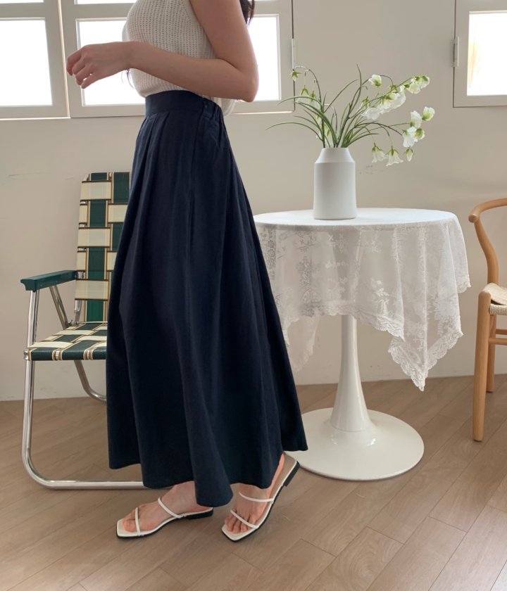 Allu - Korean Women Fashion - #momslook - Linen Pleated Hull Skirt - 10