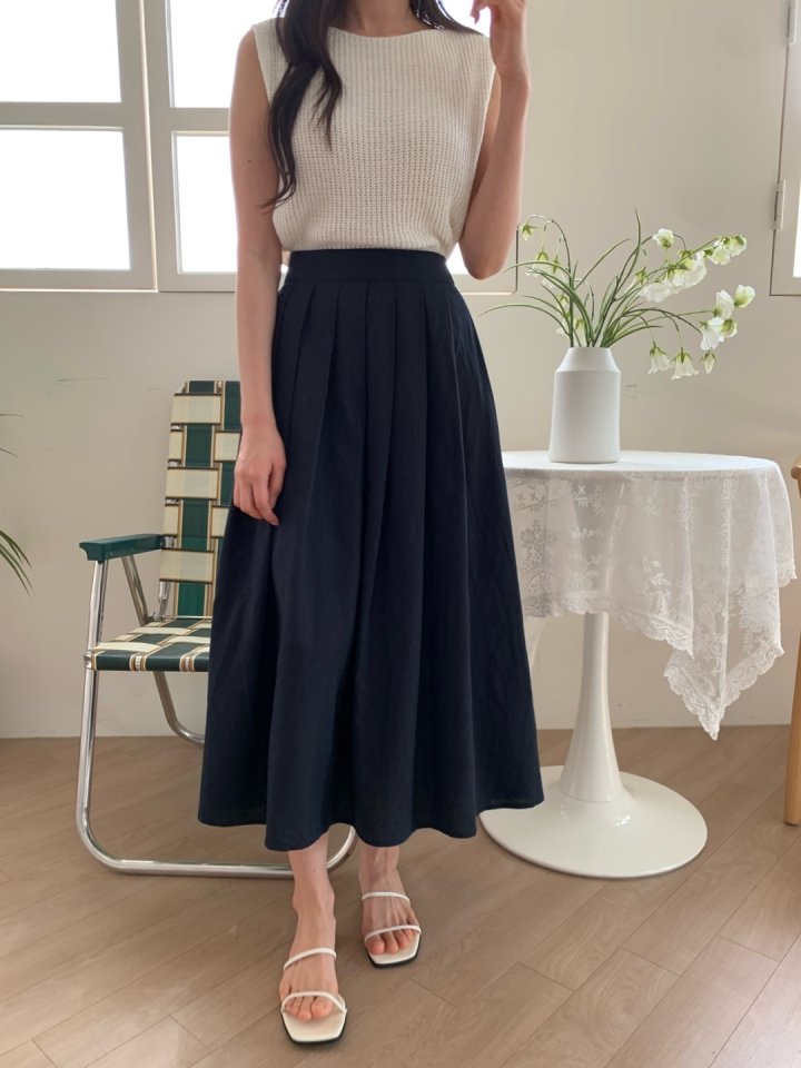Allu - Korean Women Fashion - #momslook - Linen Pleated Hull Skirt - 12