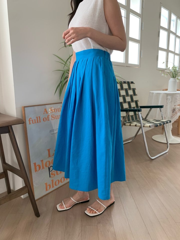 Allu - Korean Women Fashion - #thelittlethings - Linen Pleated Hull Skirt - 4