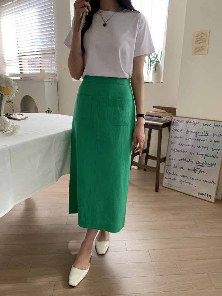 Allu - Korean Women Fashion - #momslook - Linen Pocket Skirt - 7