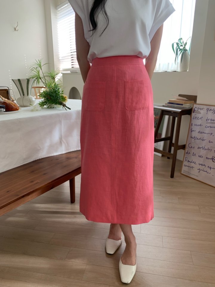 Allu - Korean Women Fashion - #momslook - Linen Pocket Skirt - 12