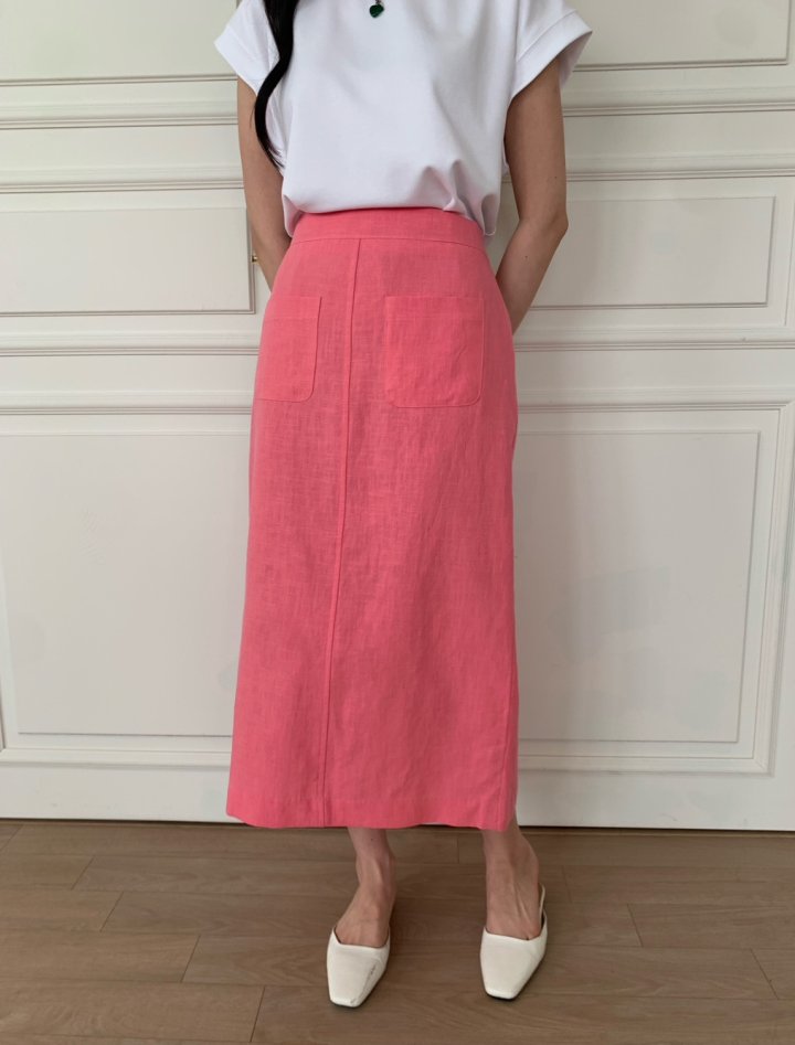 Allu - Korean Women Fashion - #momslook - Linen Pocket Skirt - 6