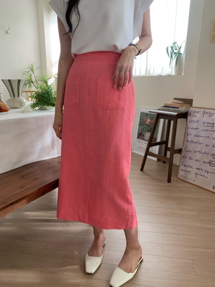 Allu - Korean Women Fashion - #momslook - Linen Pocket Skirt - 8