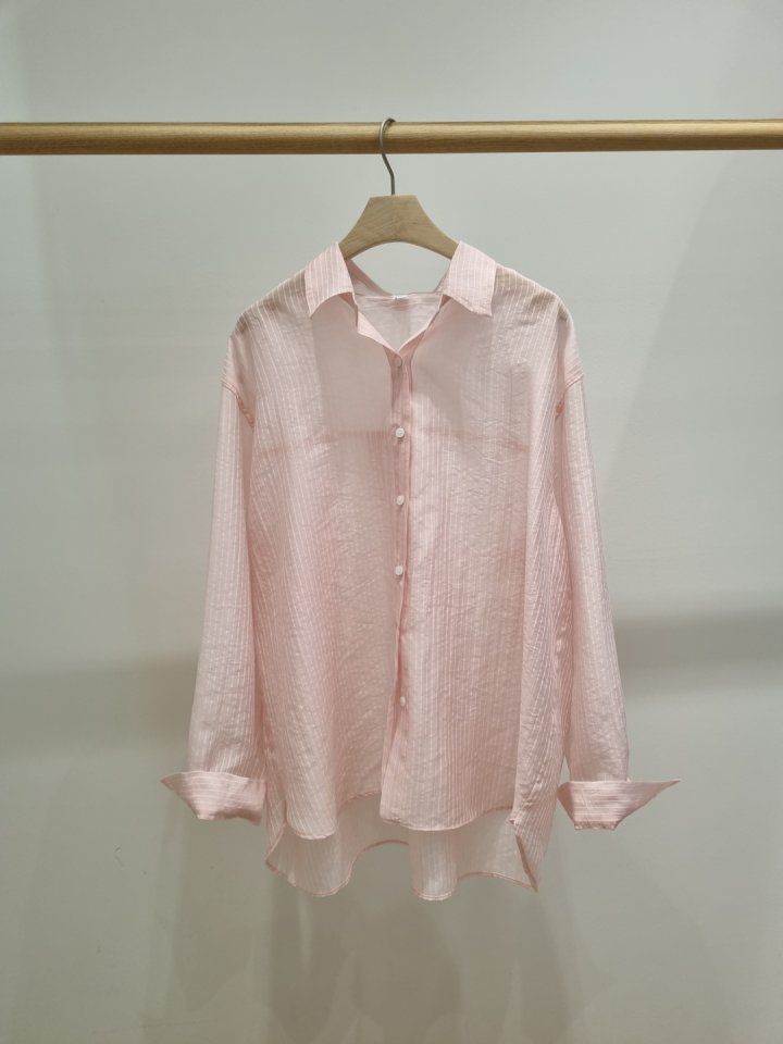 Allu - Korean Women Fashion - #womensfashion - Tencel Stripe Shirt - 4