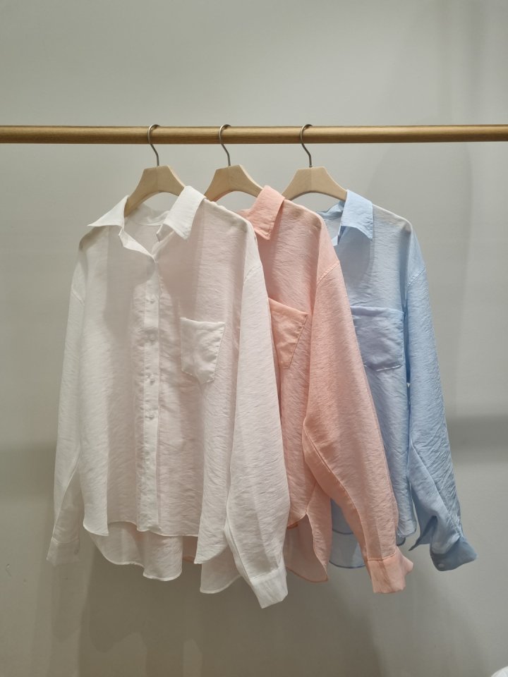 Allu - Korean Women Fashion - #momslook - Shy Back Button Shirt