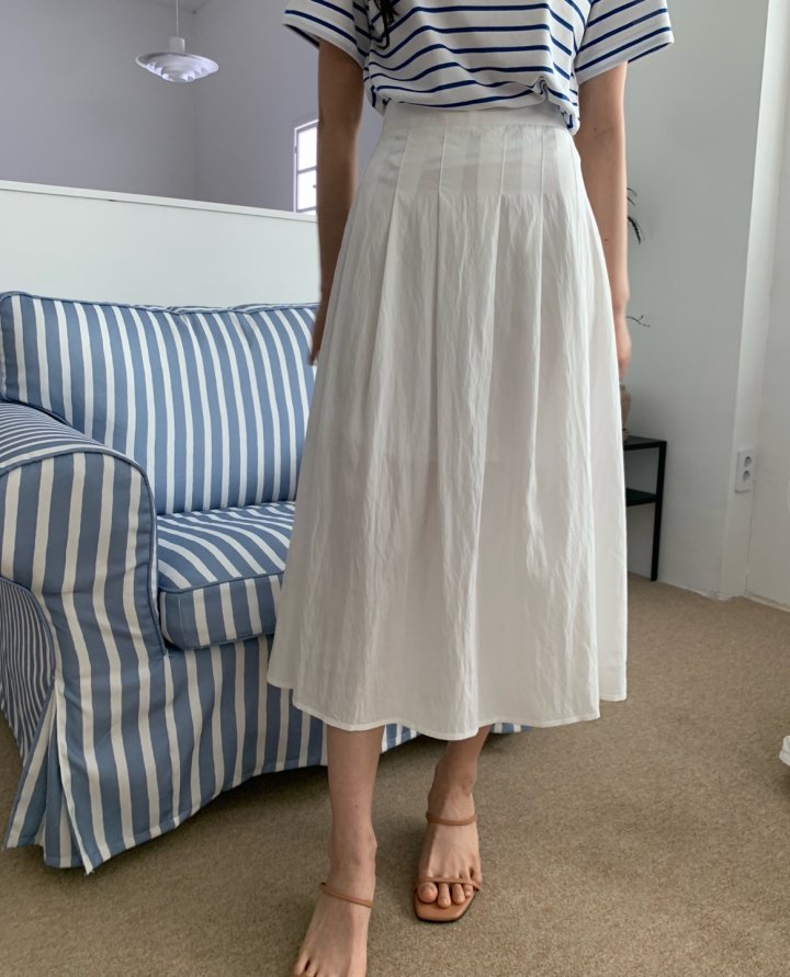 Allu - Korean Women Fashion - #momslook - Pin-Tuck Pleated Skirt - 7