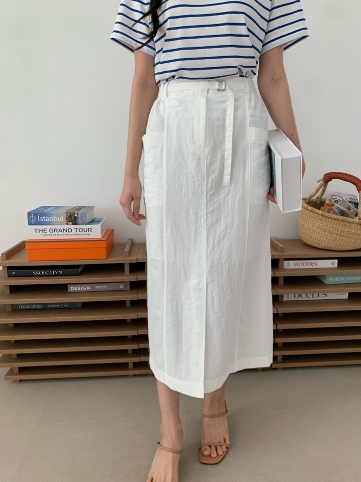 Allu - Korean Women Fashion - #momslook - Belt Pocket Skirt - 7