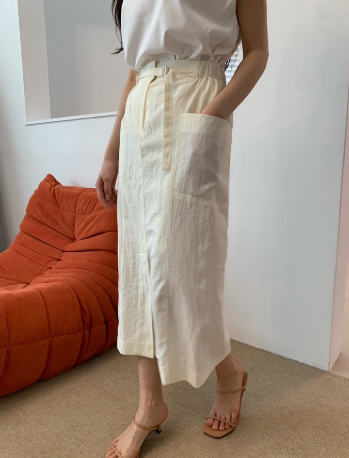 Allu - Korean Women Fashion - #momslook - Belt Pocket Skirt - 9