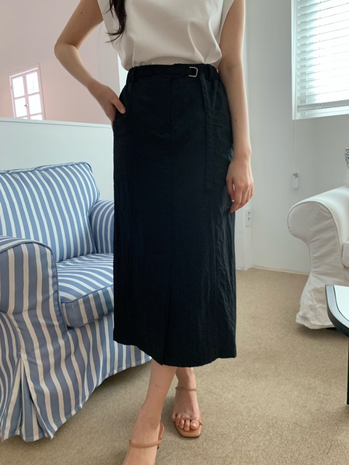 Allu - Korean Women Fashion - #womensfashion - Belt Pocket Skirt - 4