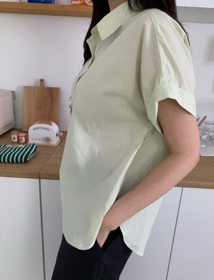 Allu - Korean Women Fashion - #momslook - Roll-Up Shirt - 6