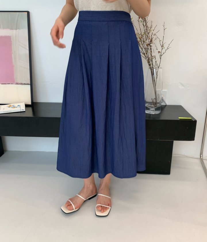 Allu - Korean Women Fashion - #momslook - Summer Denim Hull Skirt - 2
