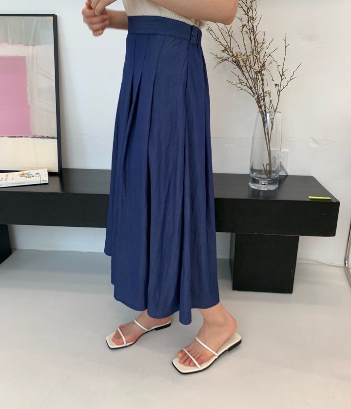 Allu - Korean Women Fashion - #momslook - Summer Denim Hull Skirt - 3
