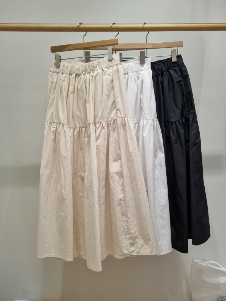 Allu - Korean Women Fashion - #pursuepretty - Cotton Shirring Skirt - 12