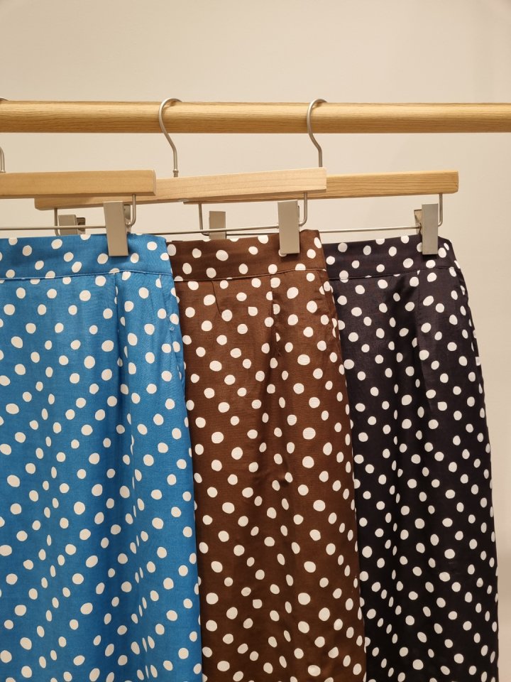 Allu - Korean Women Fashion - #restrostyle - Dot Side Slit Skirt - 6