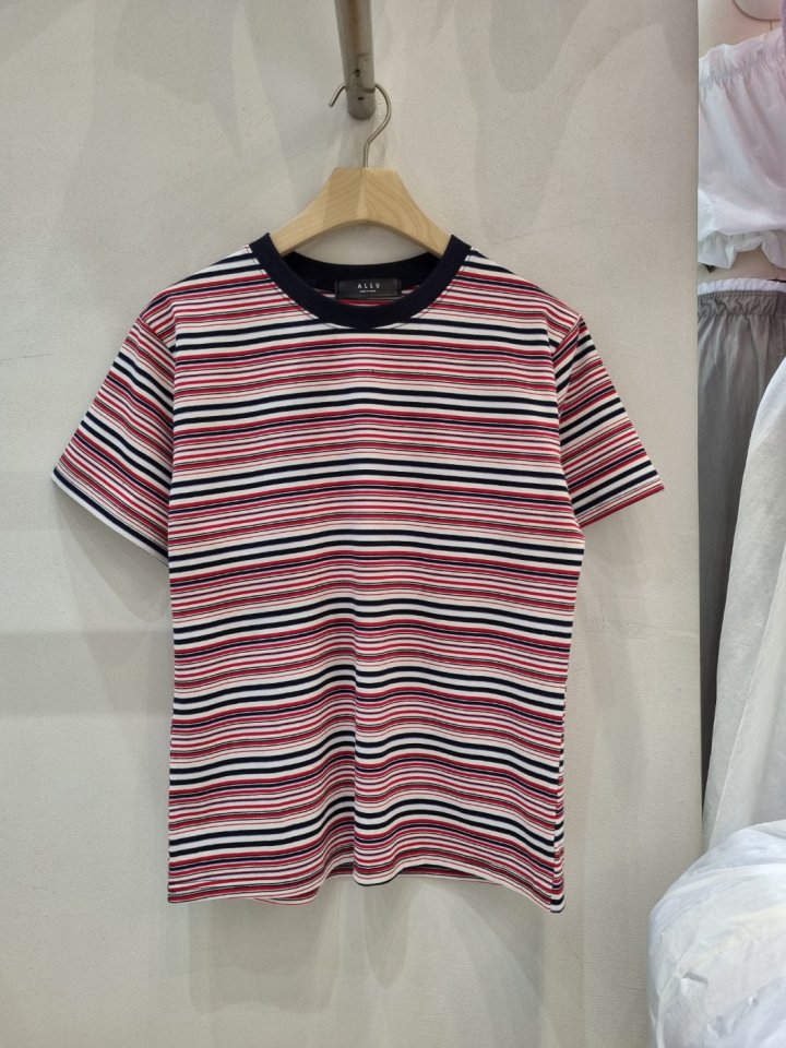 Allu - Korean Women Fashion - #restrostyle - Multi Stripe Span Tee - 5