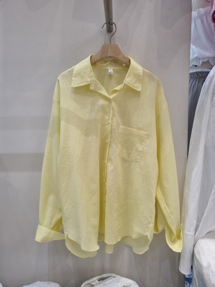 Allu - Korean Women Fashion - #romanticstyle - Linen Back Button Shirt - 5
